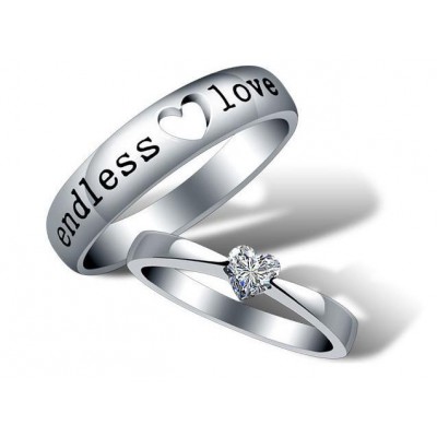 Парные кольца для влюбленных из серебра арт. DAO_003